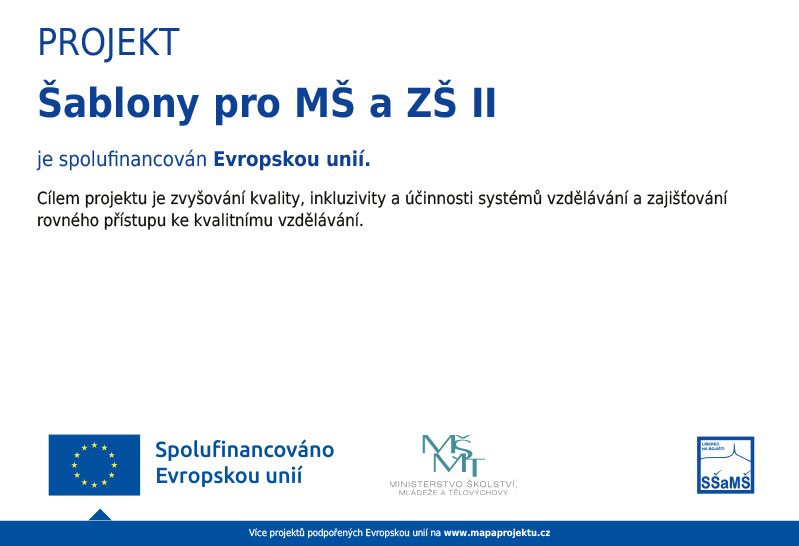 Šablony pro MŠ a ZŠ II